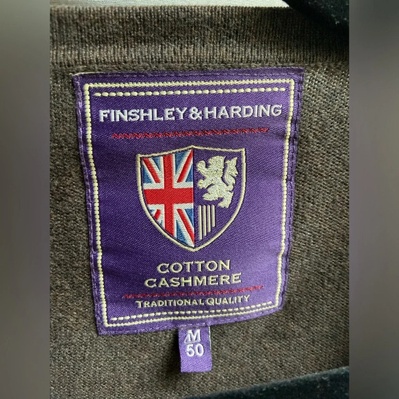 Finshley & Harding Cotton Cashmere button sweater knit Cardigan Sz M - Picture 4 of 8